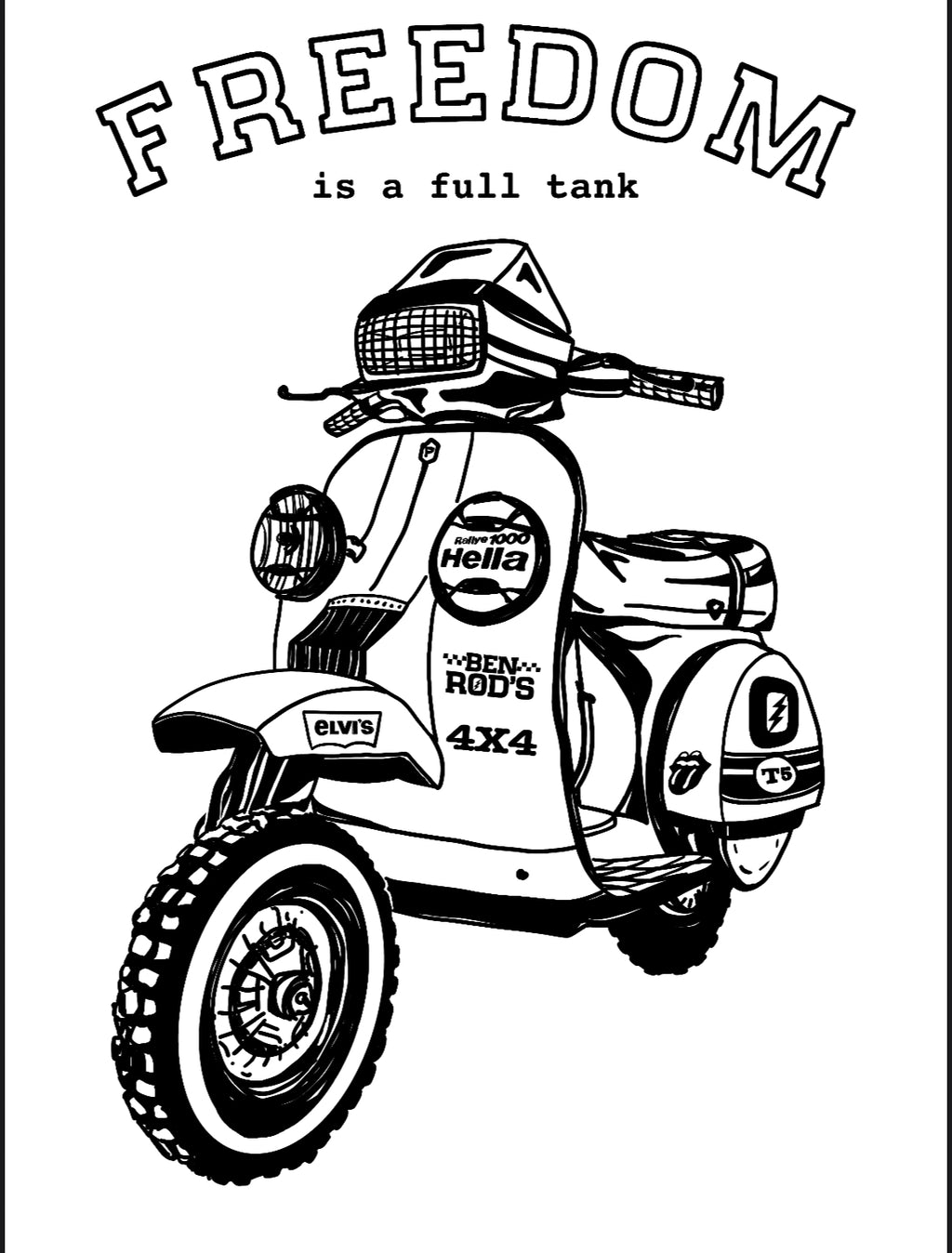 off-road Vespa